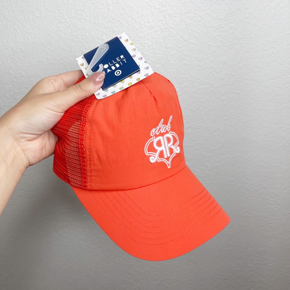 Roller Rabbit x Target Orange Club RR Embroidered Logo Mesh Trucker Hat Snapback